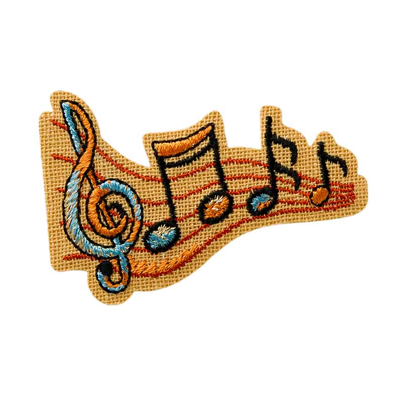 Applikationen - Teens and Jeans - aufbügelbar Noten Vintage farbig 1 St