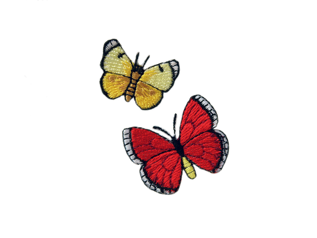 Applikationen - Tiermotive - aufbügelbar Schmetterlinge ca. 1,0x2,0 cm farbig