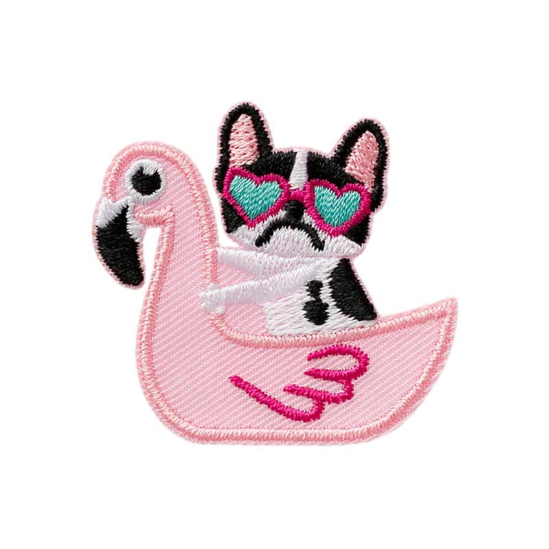 Applikation Flamingo mit Mops