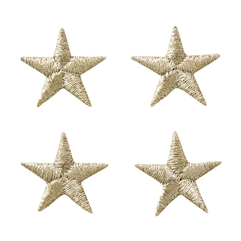 Applikationen - Fashion and Home - aufbügelbar Sterne ca. 1,7 cm silber 4 Stück