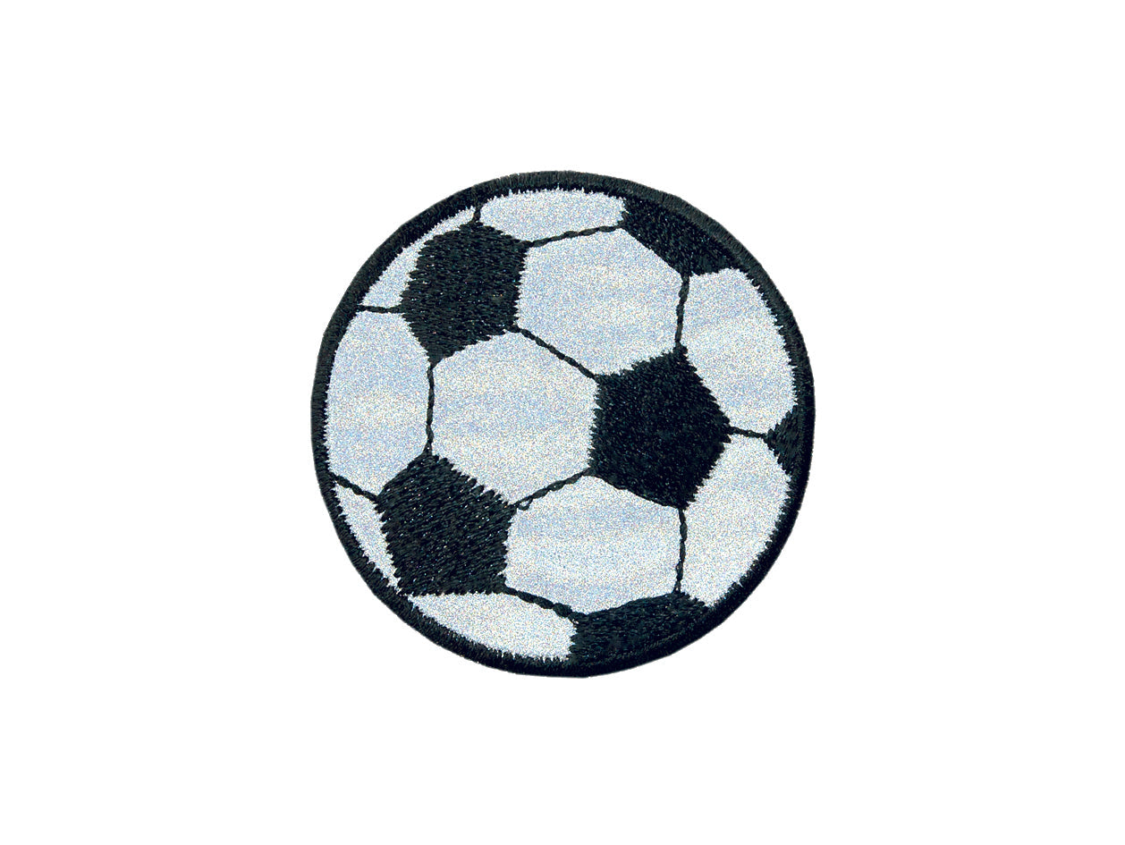 Applikationen - Kids and Hits - aufbügelbar Reflex Fußball ca. 4,5x4,5 cm farbig