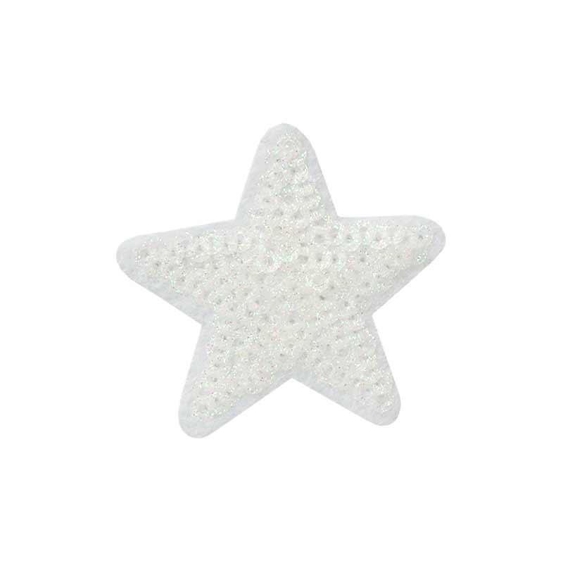 Applikationen - Fashion and Home - aufbügelbar Stern Ø 4 cm weiß