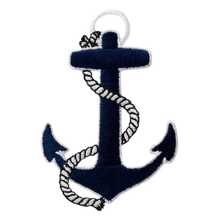 Applikationen - Teens and Jeans - aufbügelbar Anker, groß blau/weiß 1 St