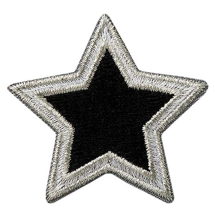 Appliques - Teens and Jeans - iron-on star silver/black