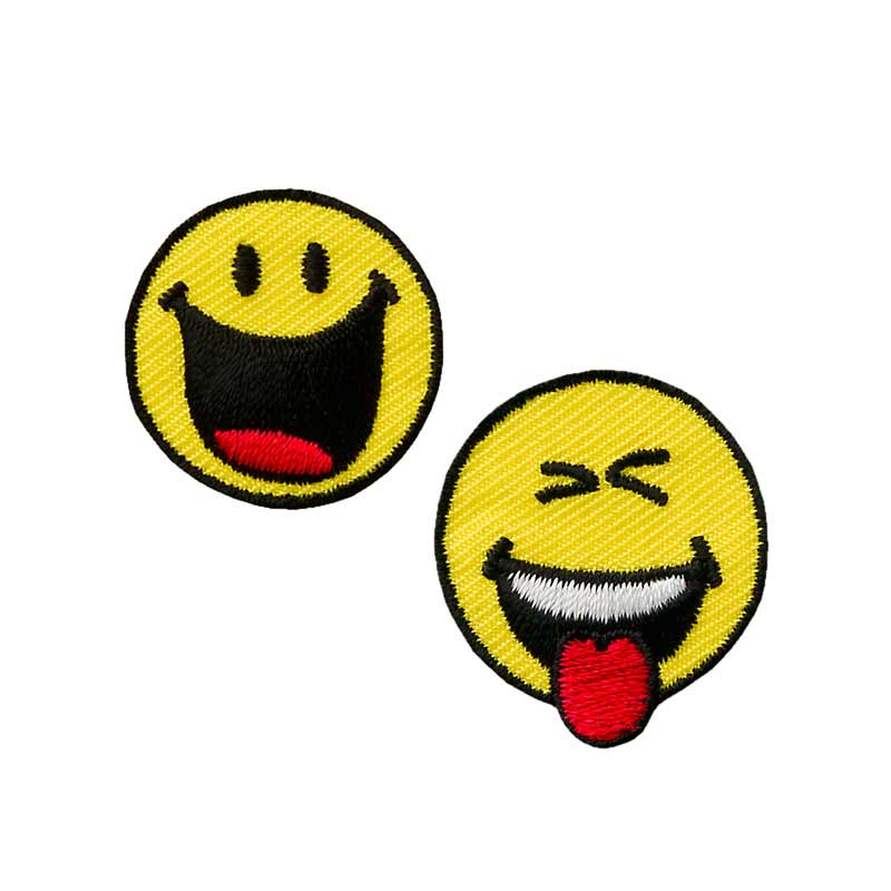 Applikationen - Kids and Hits - aufbügelbar Smiley(c) funny 2 St. klei ...