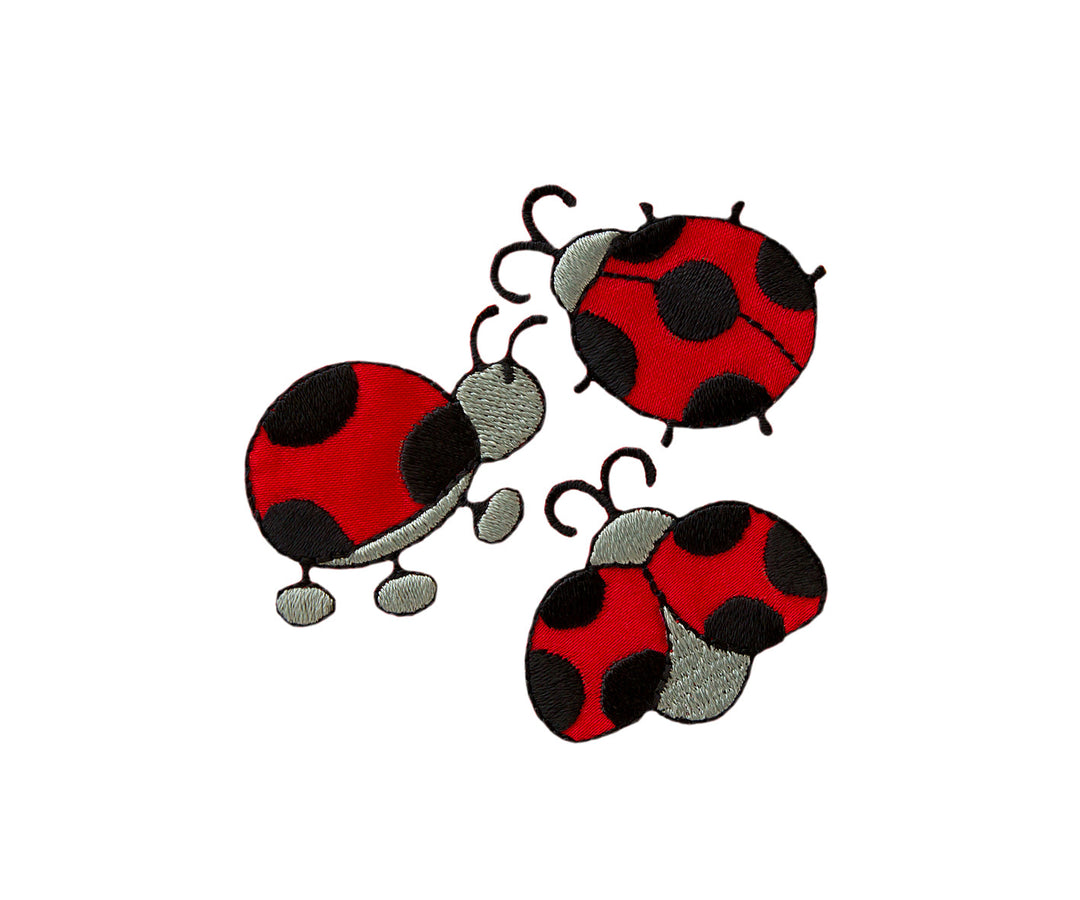 Applikationen - Kids and Hits - aufbügelbar Marienkäfer ca. 2,0x2,0 cm farbig 3 St