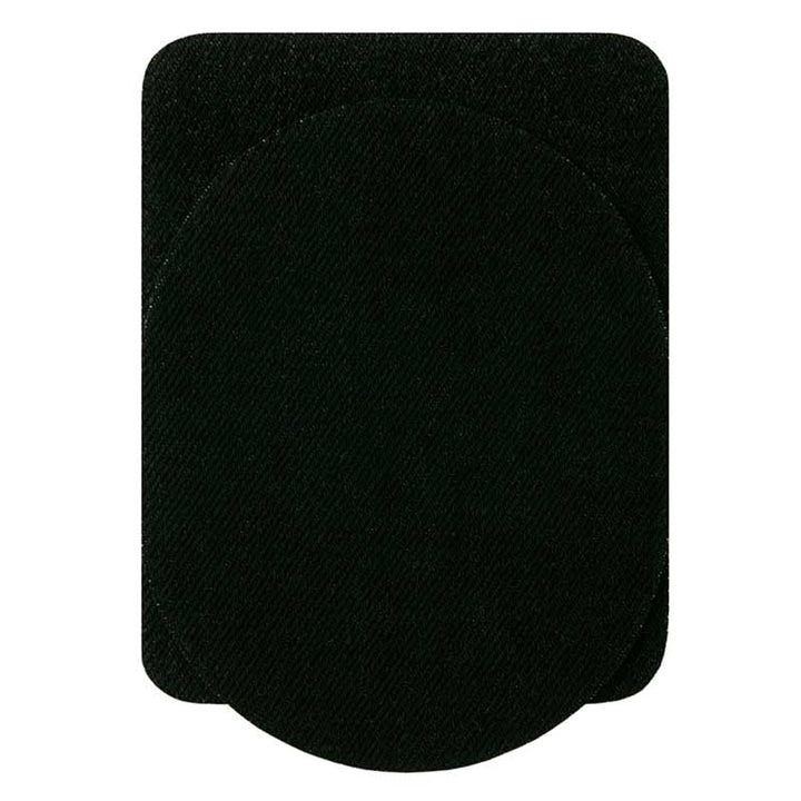 Flickstoff Jeans oval/Rechteck ca. 9,5x11,5 cm schwarz 4 St