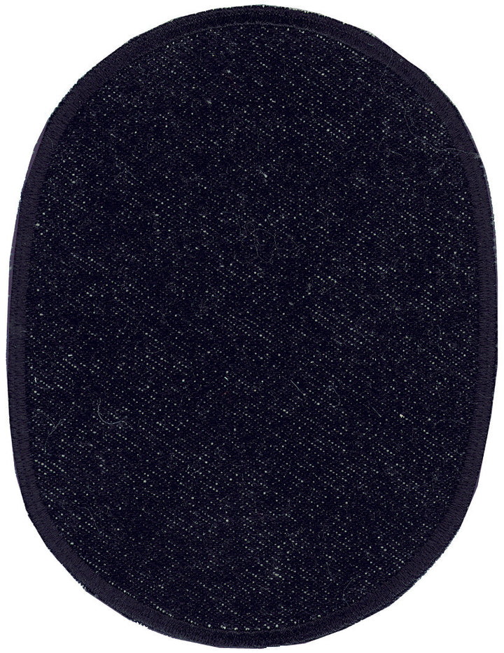 Patches Jeans oval ca. 9,5x12,0 cm schwarz 2 St