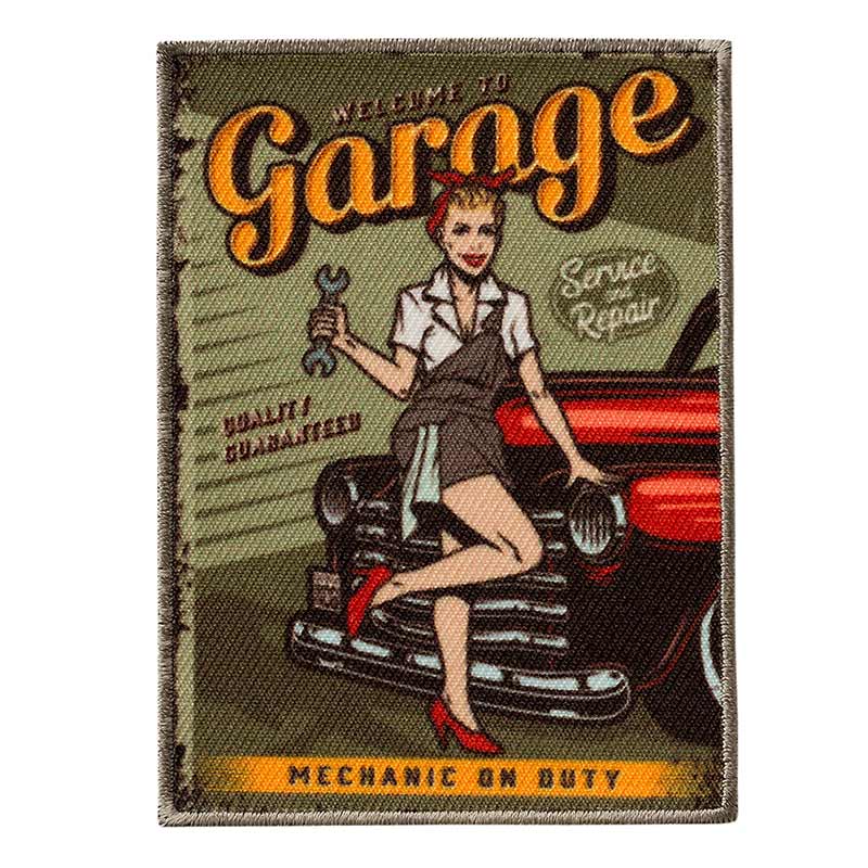 Applikationen - Teens and Jeans - aufbügelbar Pin up Girl Garage farbig 1 St