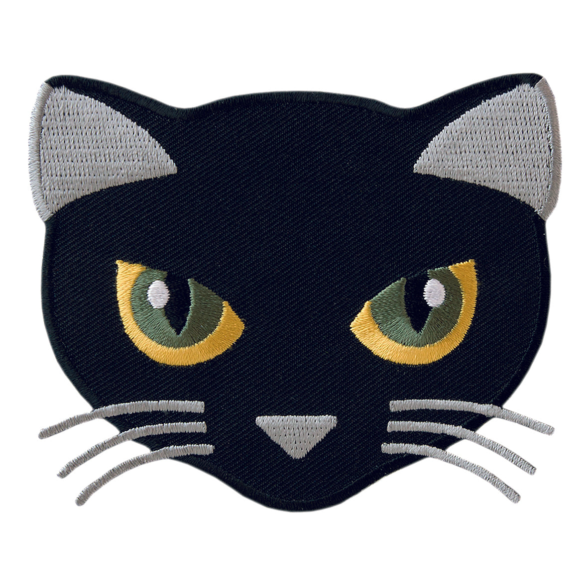 Applikationen - Kids and Hits - aufbügelbar Katzenkopf schwarz