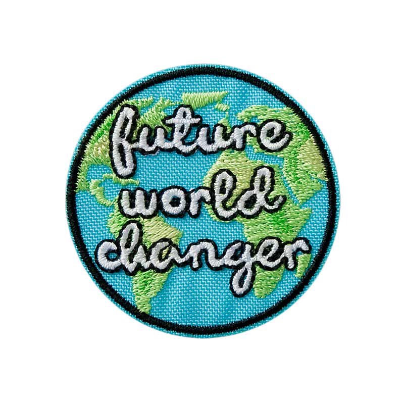 Applikationen - Kids and Hits - aufbügelbar Recycl-Patch Future World Changer farbig 1 St