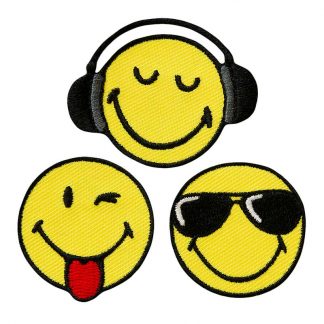 Applications - Kids and Hits - iron-on Smiley© Cool colored