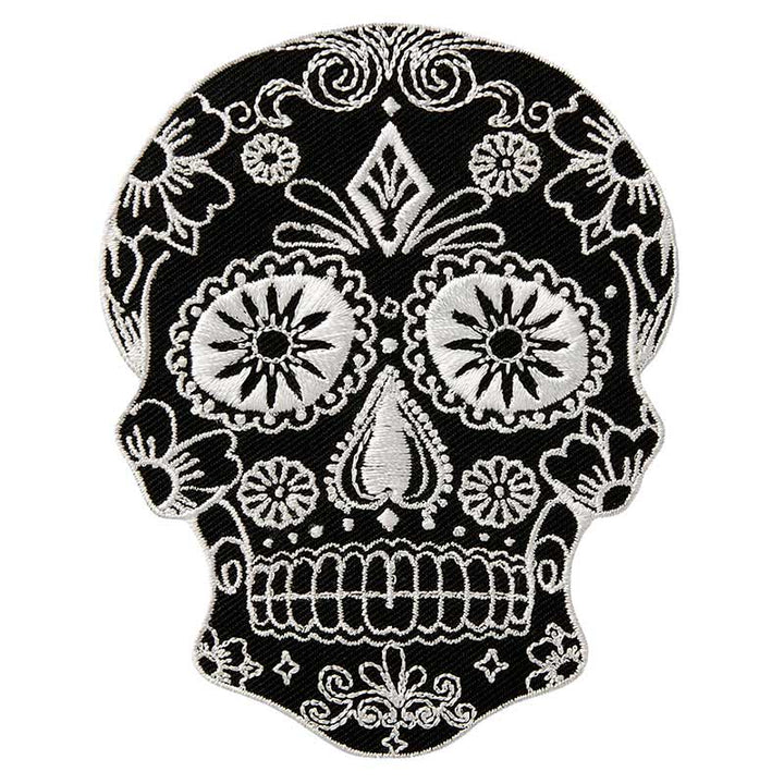 Applikationen - Teens and Jeans - aufbügelbar Totenkopf, schwarz/weiß schwarz/weiß 7,5x9,5 cm 1 Stück