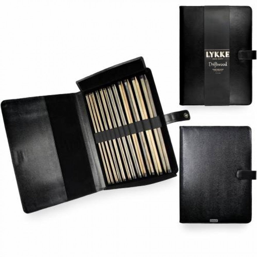 Nadelset Jackennadeln Driftwood 3,50 mm-12,00 mm 35 cm Etui Kunstleder SCHWARZ