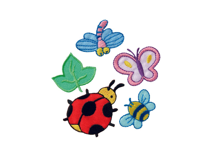 Applikationen - Kids and Hits - aufbügelbar Create Käfer ca. 3,0x3,0 cm farbig 5 St