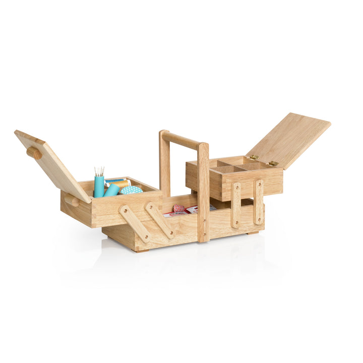 Nähkasten Holz S 36x22x19 cm hell