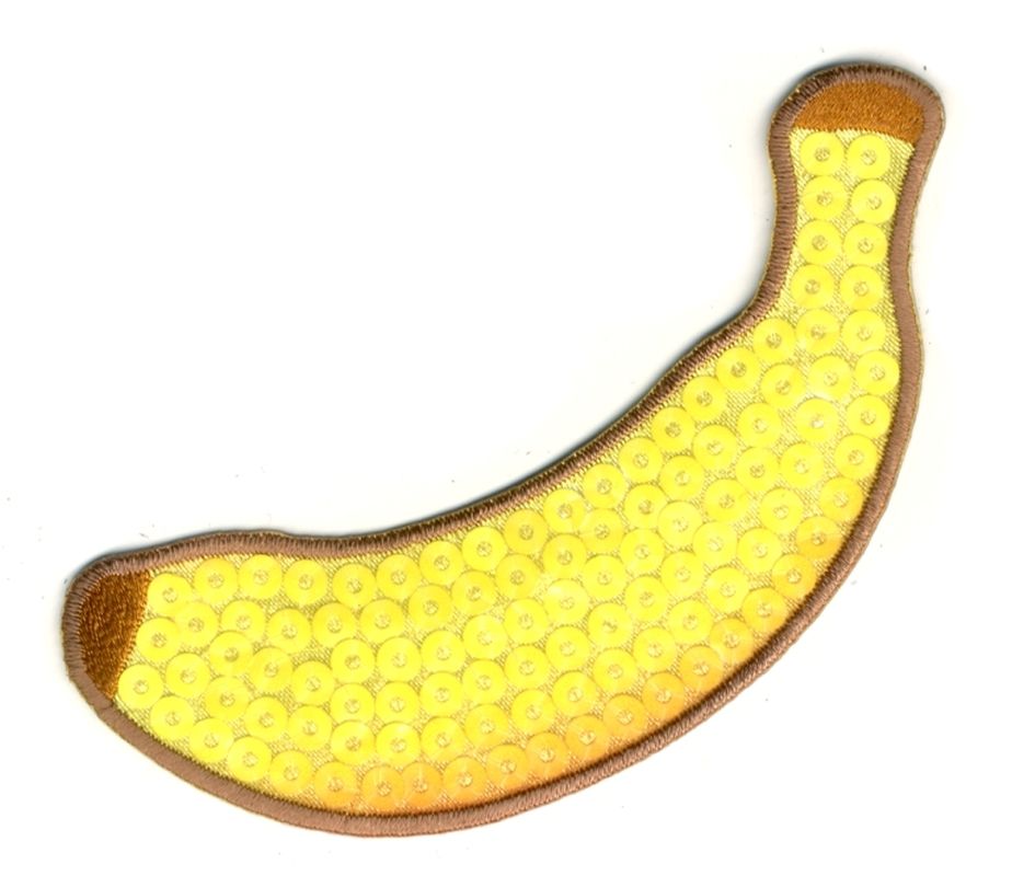 Applikationen - Kids and Hits - aufbügelbar Tutti Frutti Banane gelb