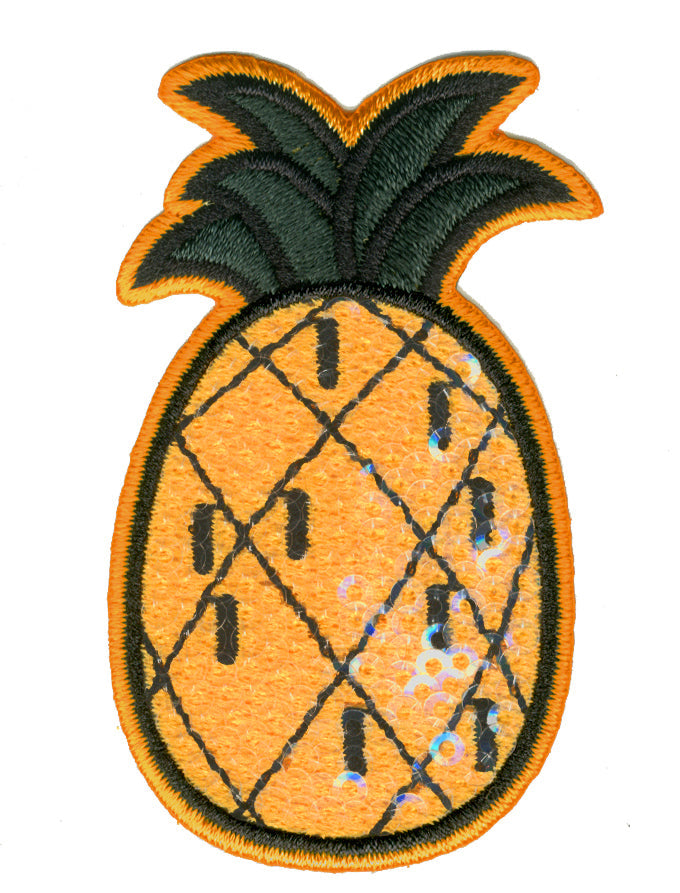 Applikationen - Kids and Hits - aufbügelbar Tutti Frutti Ananas orange/grün 1 St
