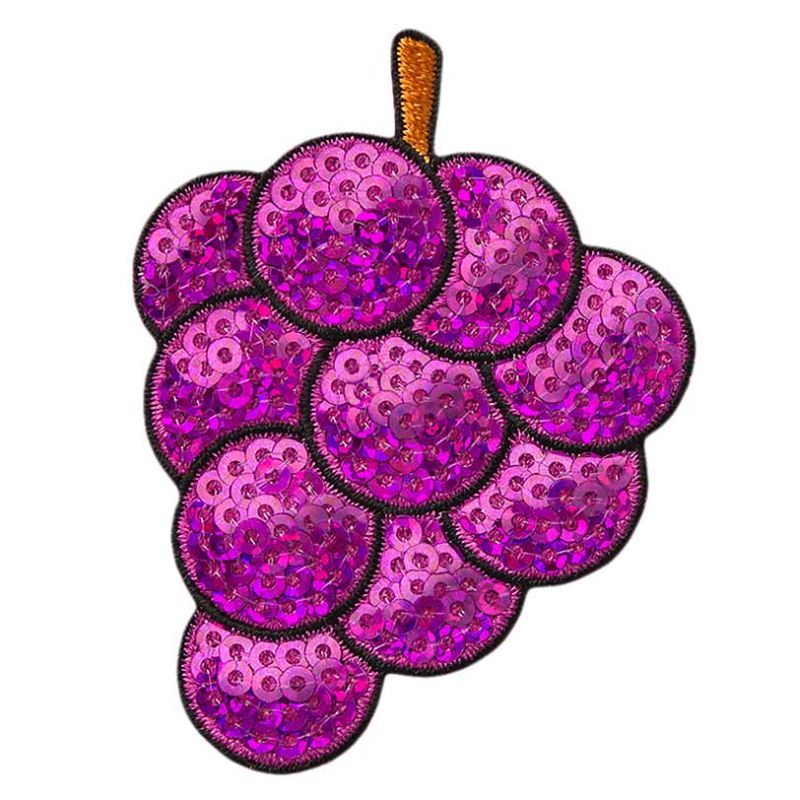 Applikationen - Kids and Hits - aufbügelbar Tutti Frutti Trauben lila