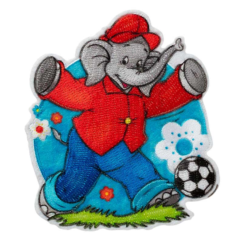 Applikationen - Kids and Hits - aufbügelbar Benjamin Blümchen© Fußball farbig 1 St