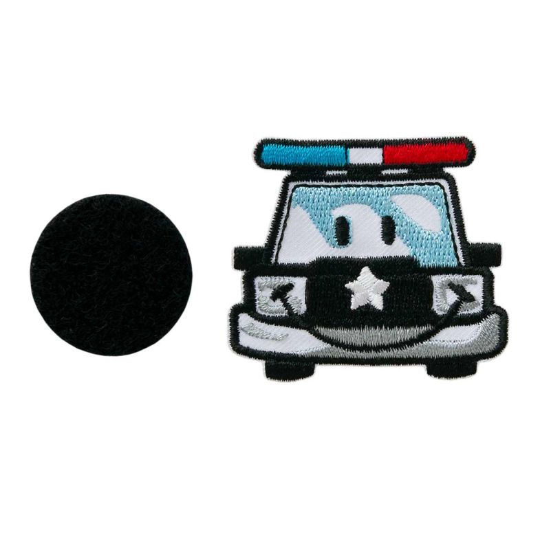 Applikationen - Kids and Hits - aufbügelbar Smiley© Polizeiauto mit Klett