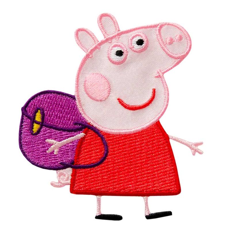 Applikationen - Kids and Hits - aufbügelbar Peppa Pig © mit Rucksack