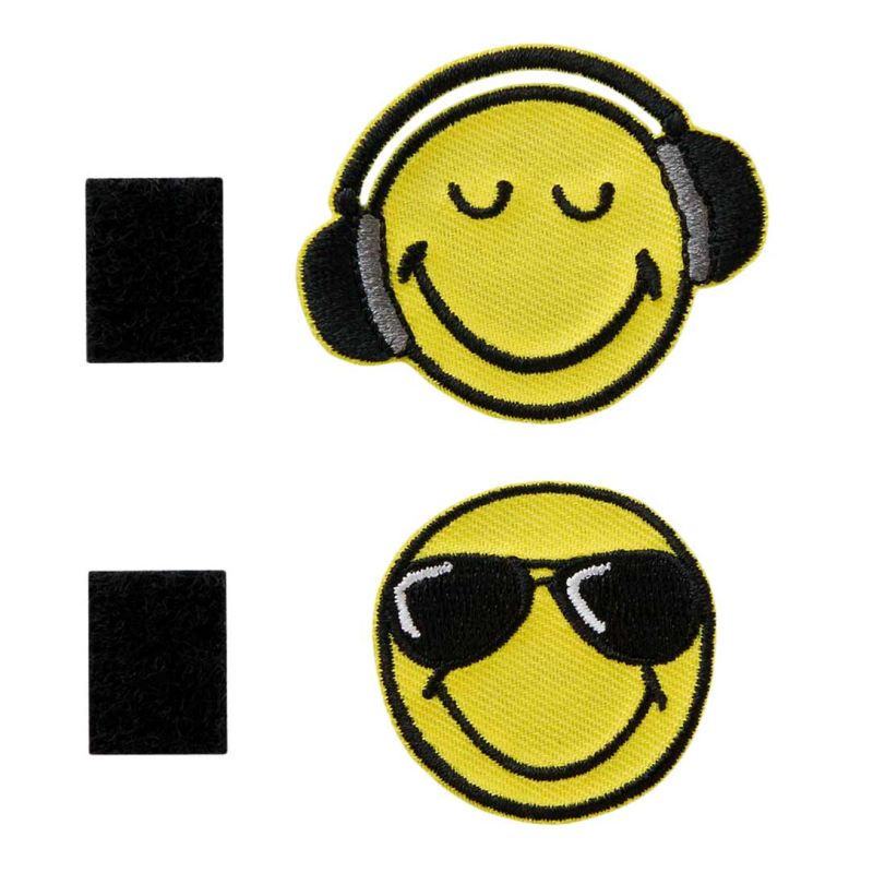 Applikationen - Kids and Hits - aufbügelbar Smiley© Sonnenbrille+Kopfhörer mit Klett