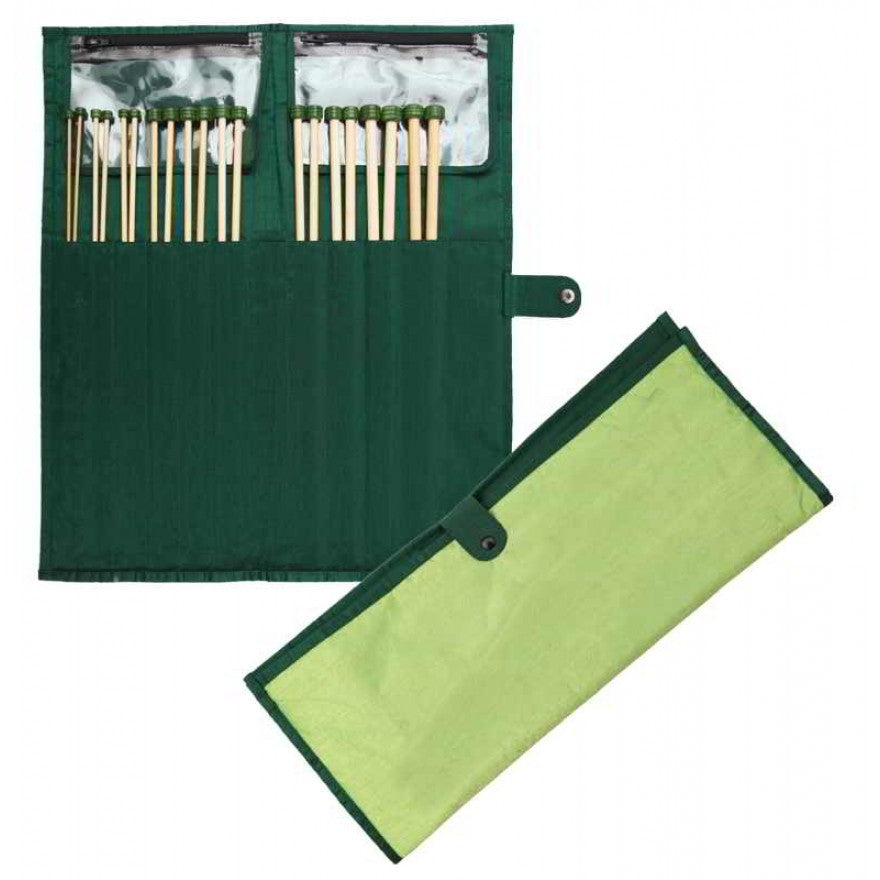 Set Jackenstricknadeln bamboo 30 cm in Stofftasche 3-10mm 30 cm 10 Paar