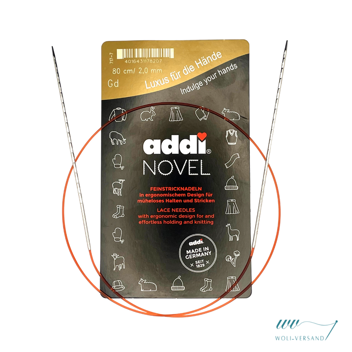 Feinstricknadel Novel viereckig 40 cm bis 80 cm