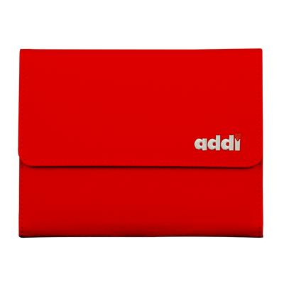 addi-Colours Etui rot Häkelnadeln mit Griff KST sortiert