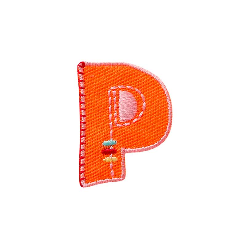 Applikationen - Buchstabe - aufbügelbar Buchstabe P ca. 2,5x3,5 cm farbig 5 Stück