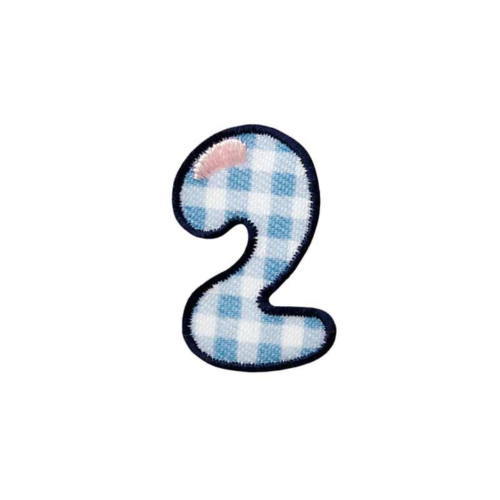 Applikationen - Zahl - aufbügelbar Zahl 2 ca. 3,5x2,0 cm farbig 5 St