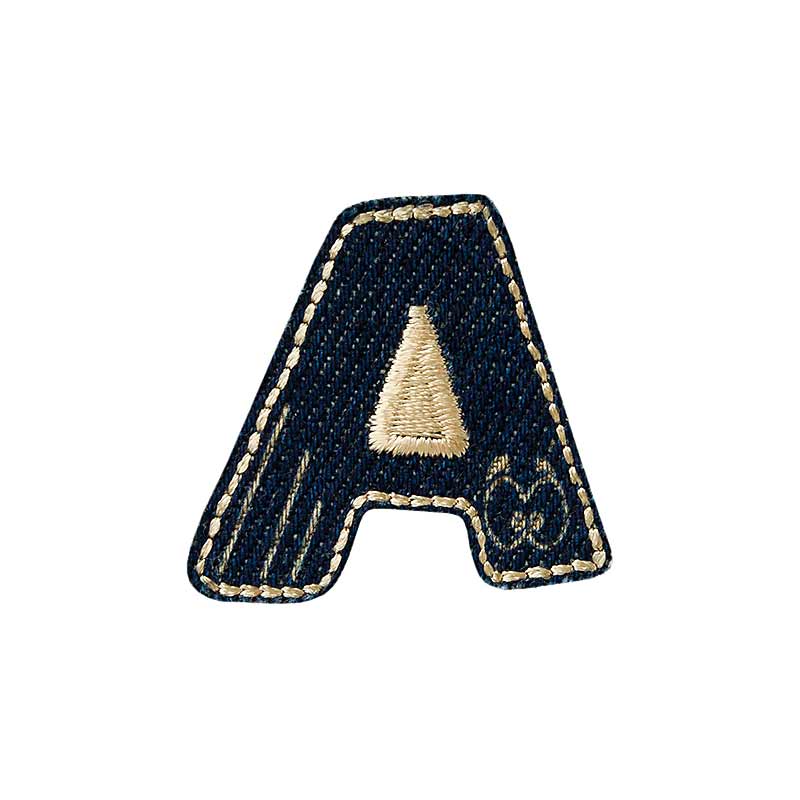 Applications - Letter - iron-on Letter A Jeans 5 pieces