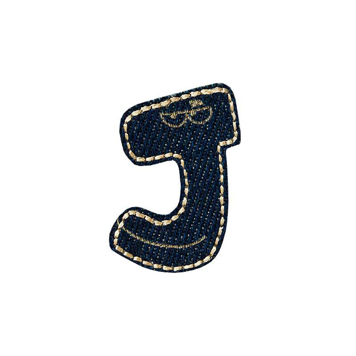 Applikationen - Buchstabe - aufbügelbar Buchstabe J Jeans 5 St