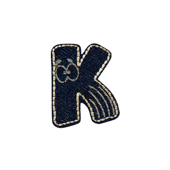 Аппликации - буква - приутюживаемая буква К Джинсы 5 шт.