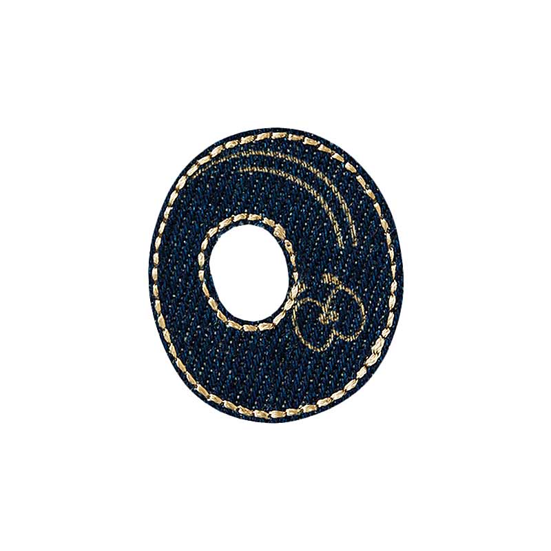 Applikationen - Buchstabe - aufbügelbar Buchstabe O Jeans 5 St