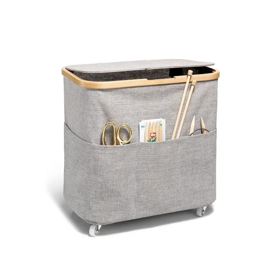 Box Canvas & Bamboo faltbar mit Rollen ca. 38x26x37cm