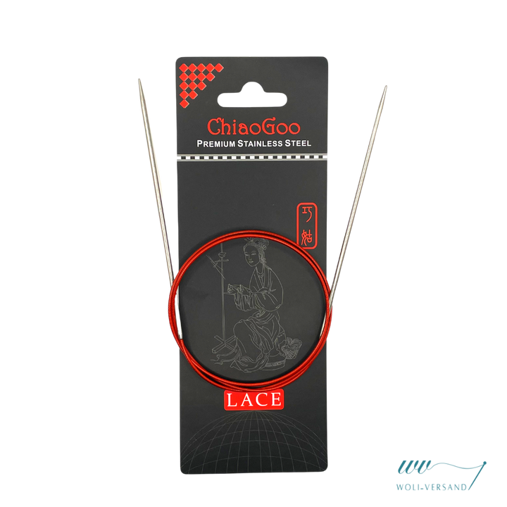 Circular knitting needle RED LACE stainless steel 100 cm - 150 cm