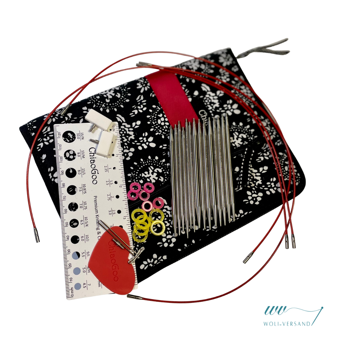 Needle set interchangeable needle tips TWIST RED LACE Small 2.75-5.00 mm 10 cm 