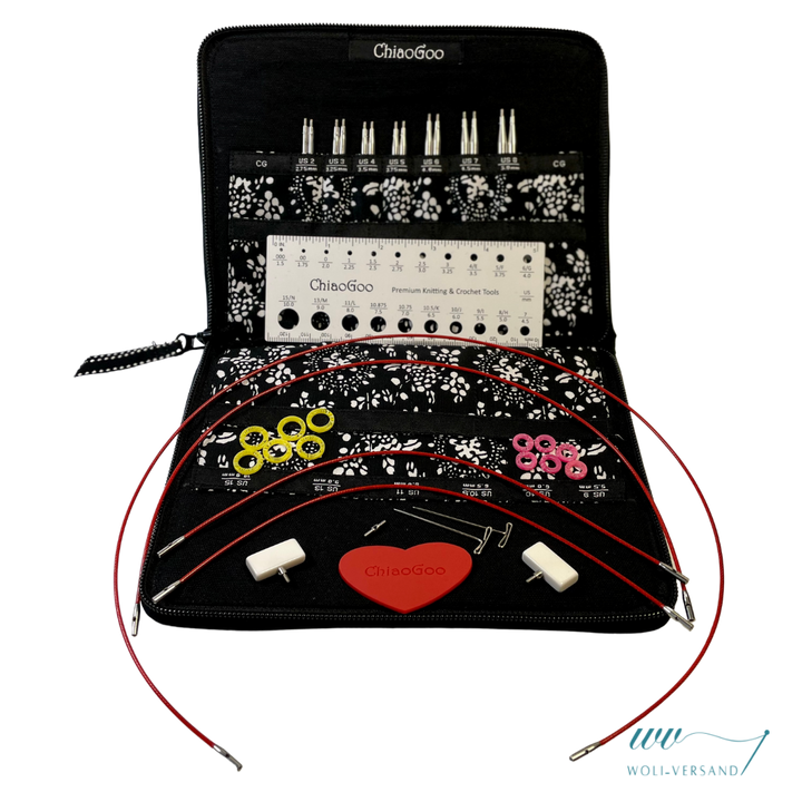 Needle set interchangeable needle tips TWIST RED LACE Small 2.75-5.00 mm 10 cm 