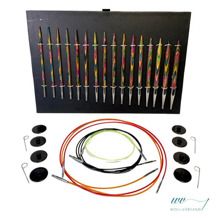 Set austauschbare Rundstricknadeln Symfonie Holz 3,5 - 8,0 mm 60, 80, 100, 120 cm