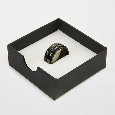 Reihenzähler Ring Black Size Size 8 ( Innendurchmesser 18,2 mm) Black