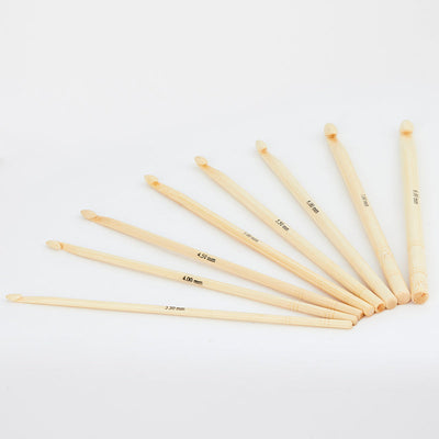Set Häkelnadelnl bamboo einseitig in Stofftasche 3,5-8,0 mm