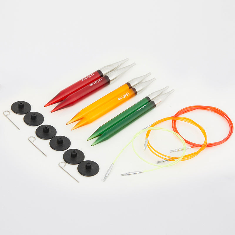 Set austauschbare Rundstricknadeln TRENDZ in Vinyltasche 9-12 mm multicolor 60, 80, 100 cm